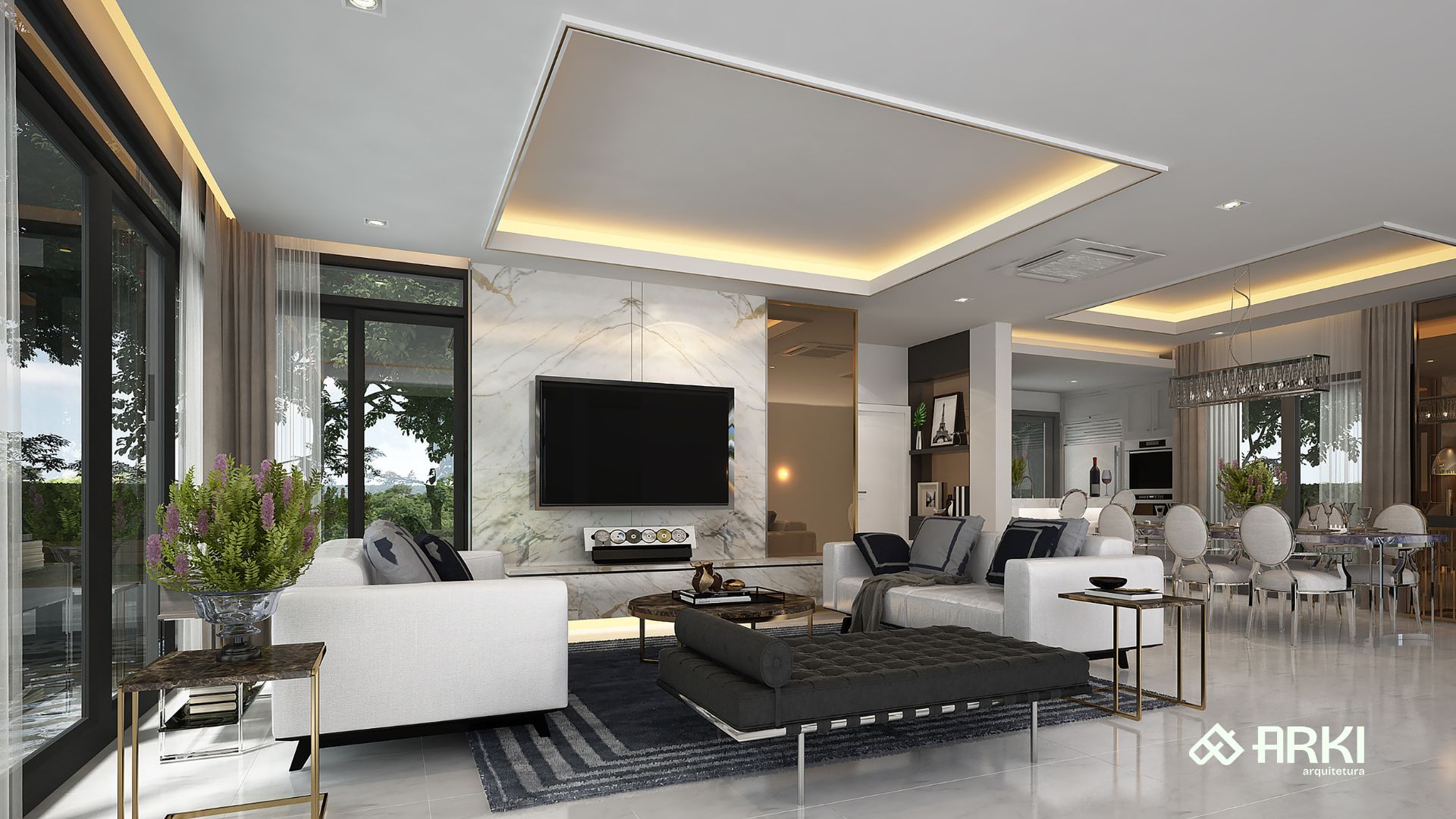 Modern Living/Dining Area